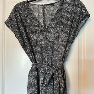 Black and white pant jumpsuit